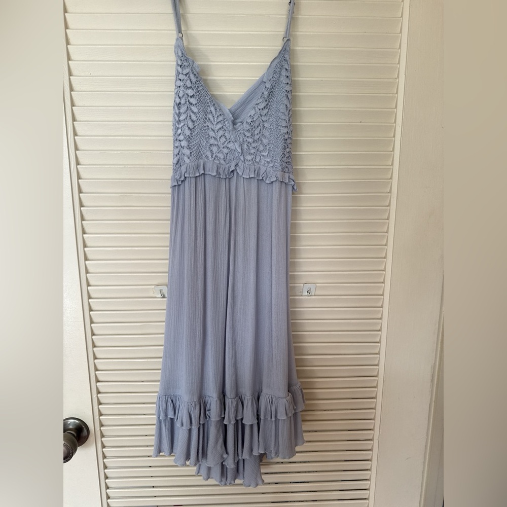Light Blue Sleeveless Maxi Dress